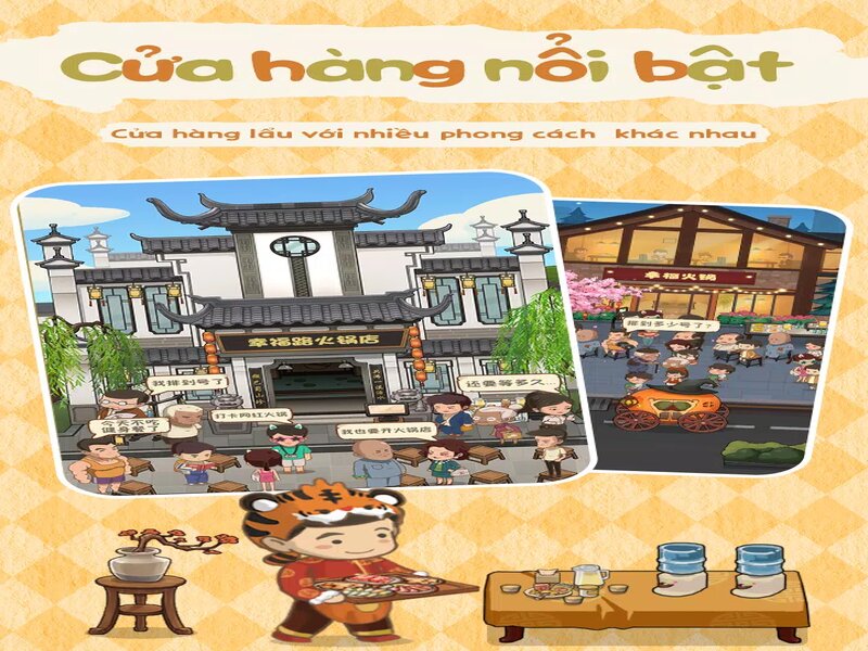 Nhiều Phong Cách Cửa Hàng Trong Mod Tiệm Lẩu Đường Hạnh Phúc