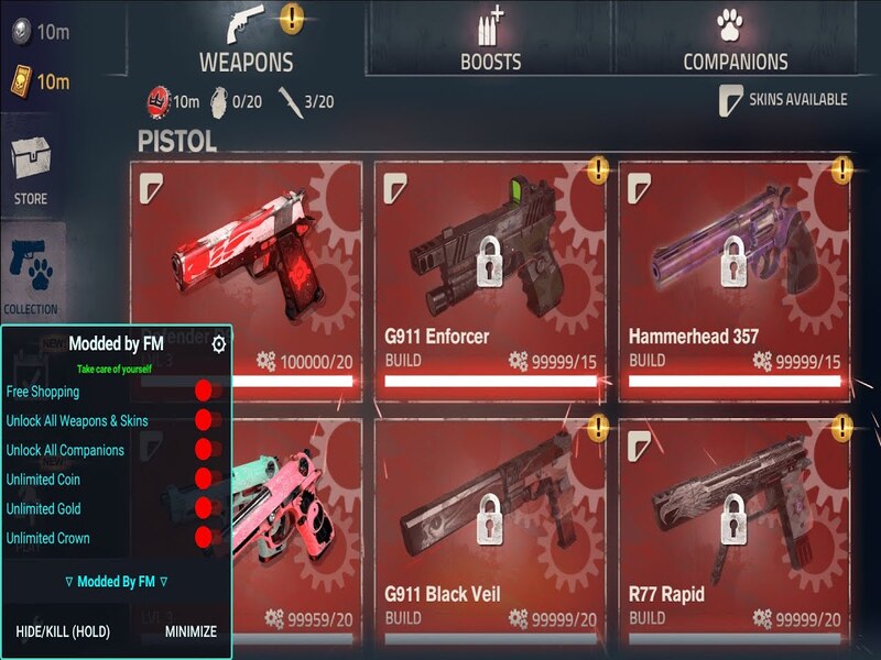 Tính năng Mod giúp mở khóa tất cả vũ trong Into The Dead 2 Hack