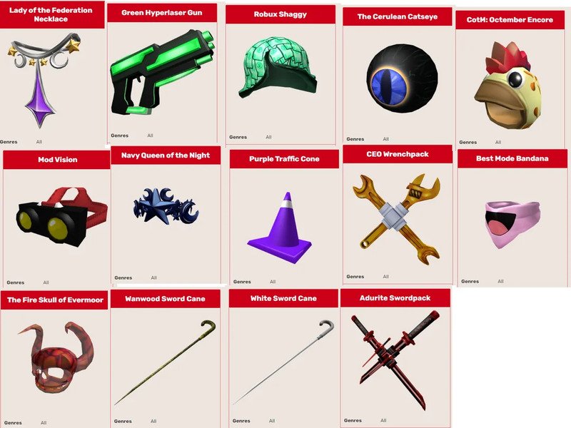 Các item hiếm khi nhập mã code Roblox 