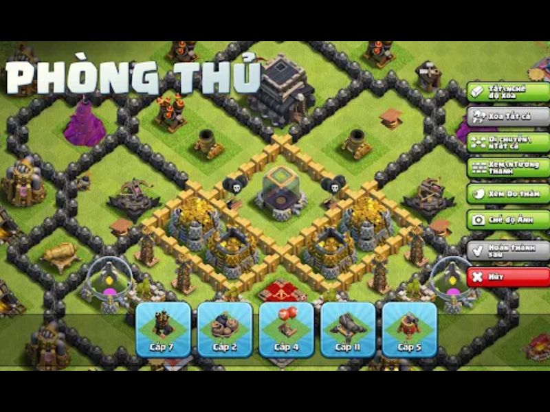 Clash Of Clans Phòng thủ và chiến đấu
