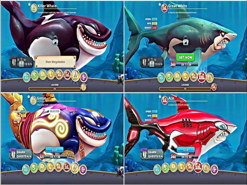 Hungry Shark World Nhiều Skin đẹp mắt