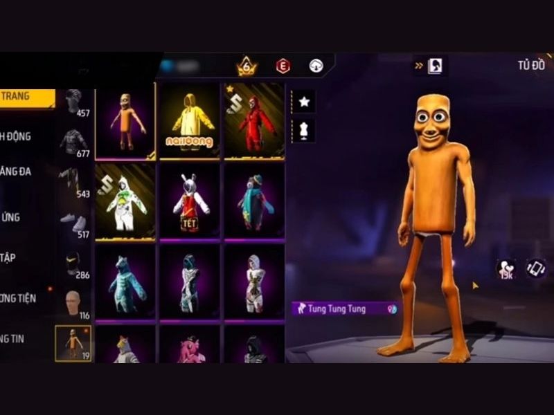 Free Fire Nhiều Skin Bắt Mắt