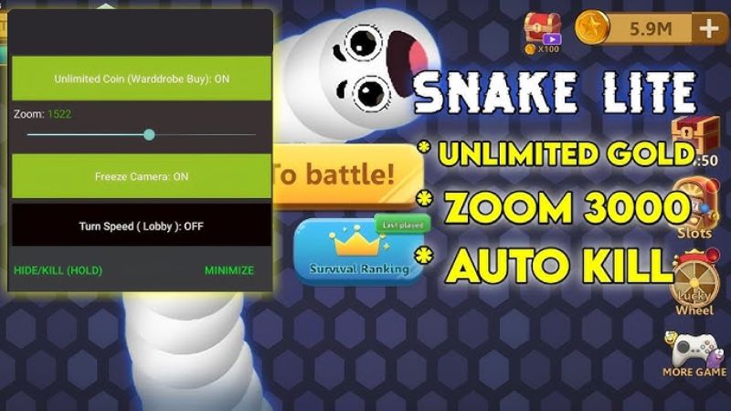 Tải Hack Snake Lite (Menu, Vô Hạn Xu, Zoom) v4.28.1 Các Tính Năng Nâng Cao Của Bản Hack Snake Lite
