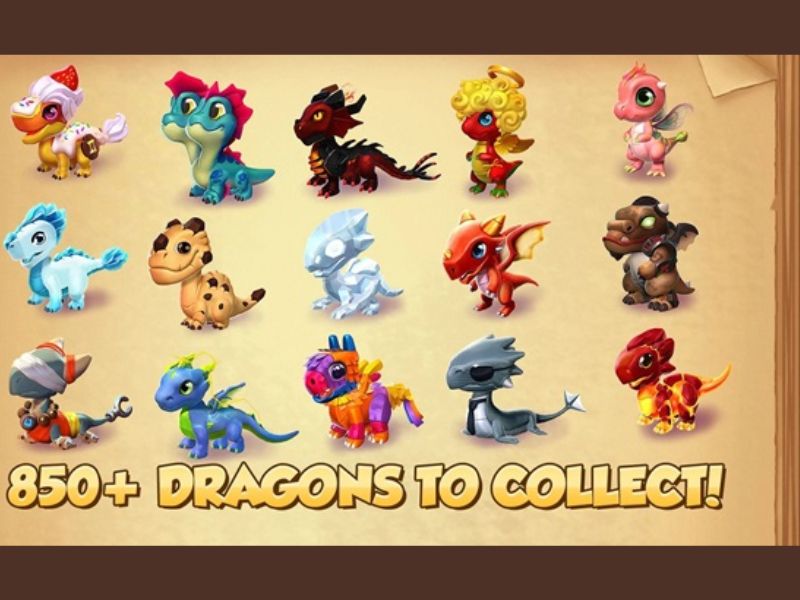 Tải Dragon Mania Legends Hack (Full Kim Cương, Đá Quý) v8.8.2c Dragon Mania Legends Hơn 600 loài rồng khác nhau