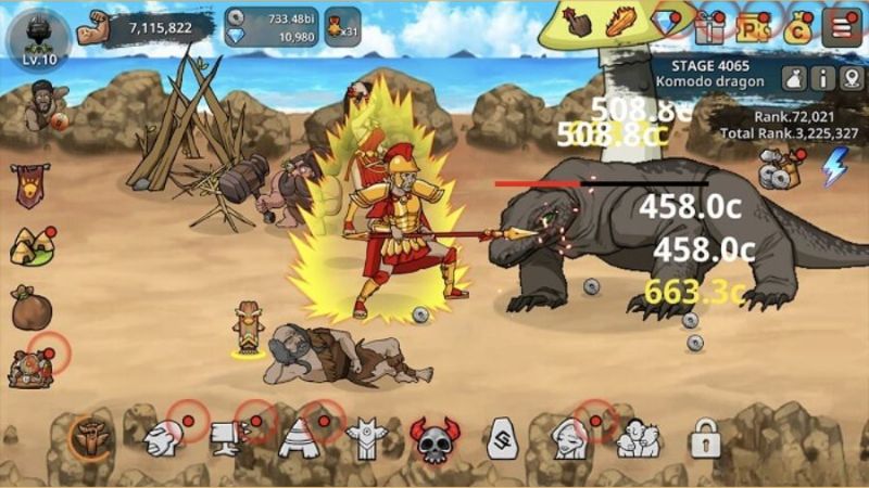 Tải Hack Anh Em Nguyên Thủy (Vô Hạn Tiền, Kim Cương) v3.18 Chiến Đấu Với Sinh Vật Khổng Lồ Trong Hack Anh Em Nguyên Thủy