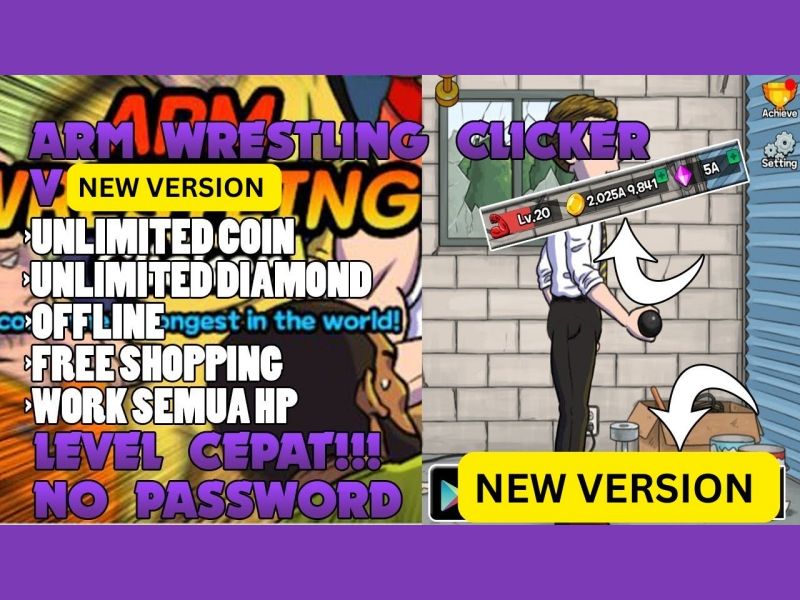 Tải Hack Arm Wrestling Clicker Mod APK (Vô Hạn Tiền, No Ads) V1.5.3 Tính Năng Nâng Cấp Có Trong Phiên Bản Hack Arm Wrestling Clicker Mod Apk