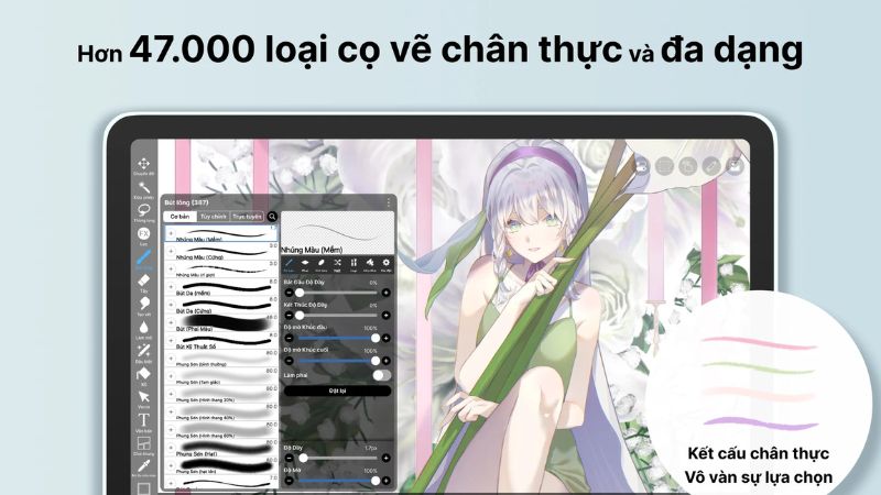 Tải Ibis Paint X Mod (Premium Unlocked) v13.1.19 Cho Android Ibis Paint X Mod Hệ Thống Hơn 15.000 Cọ Vẽ Đa Dạng Phù Hợp Mọi Phong Cách Sáng Tạo