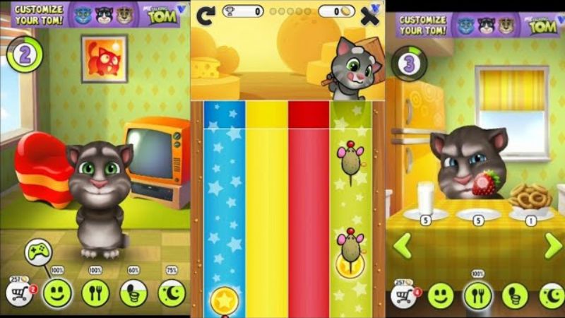 Tải My Talking Tom Mod APK V26.3.0.8746 (Vô Hạn Tiền, Level 999) Hệ Thống Mini Game Đa Dạng Trong My Talking Tom Mod APK