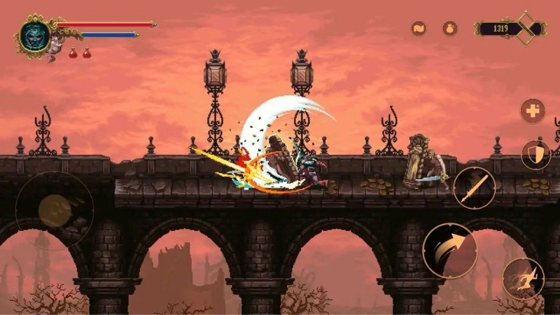 Tải Blasphemous APK v1.9.0 Miễn Phí Cho Android Blasphemous APK chiến đấu với boss trong Cvstodia