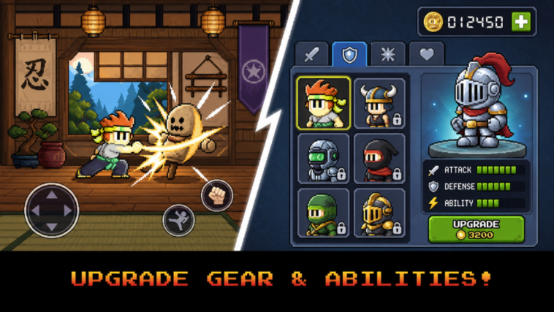 Tải Dan The Man Hack (MOD Menu, Vô Hạn Tiền) v1.14.92 Dan The Man MOD APK sử dụng combo cận chiến