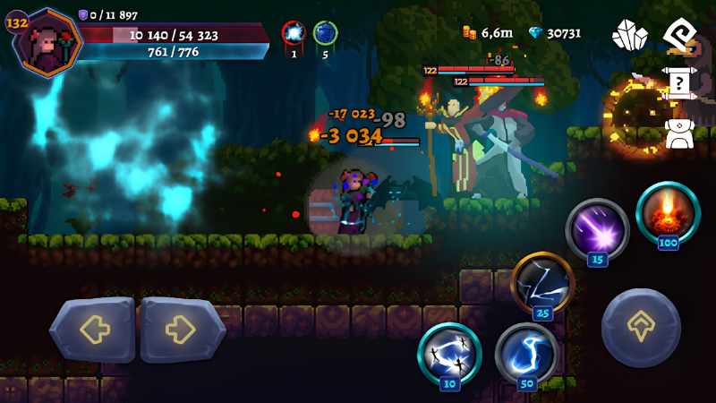 Tải Hack Darkrise (MOD Menu, Vô Hạn Tiền) v0.27.27 Gameplay Hack Darkrise chiến đấu với quái vật