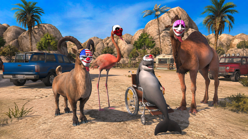 Tải Goat Simulator Payday APK v2.0.5 Miễn Phí Cho Android Goat Simulator Payday APK lái xe trốn cảnh sát