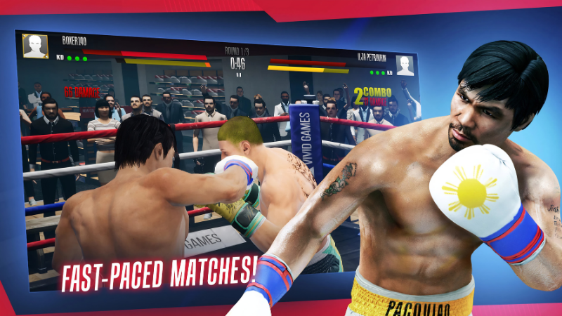 Tải Hack Real Boxing 2 (Vô Hạn Tiền) v1.59.1 Hack Real Boxing 2 thực hiện jab hook và uppercut