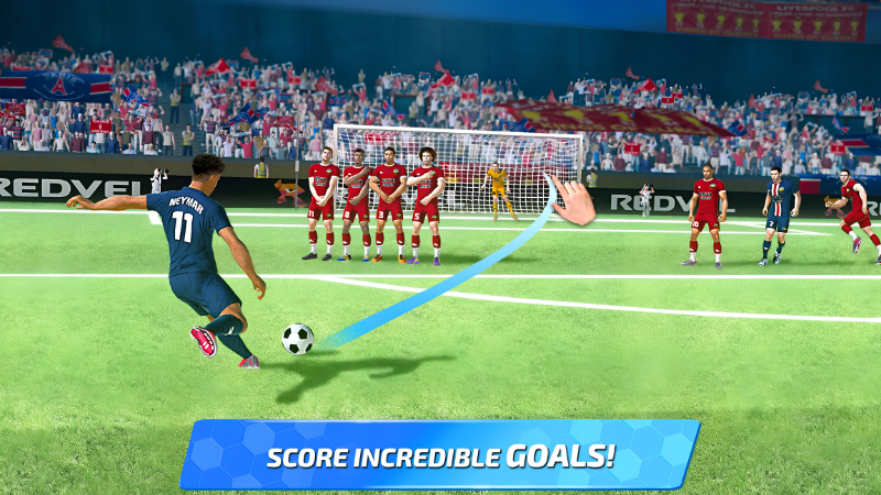 Tải Hack Soccer Super Star (Sút Vô Hạn) v0.3.85 Hack Soccer Super Star thực hiện cú sút bóng cong