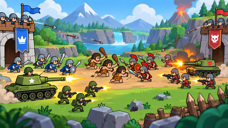 Tải Hack We Are Warriors (Vô Hạn Thịt, MOD Menu) v1.66.3 Hack We Are Warriors với trận chiến giữa hai đội quân