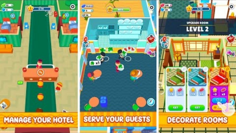 Tải Hack My Perfect Hotel (Vô Hạn Tiền) v1.37.1 My Perfect Hotel Hack thuê nhân viên vận hành khách sạn