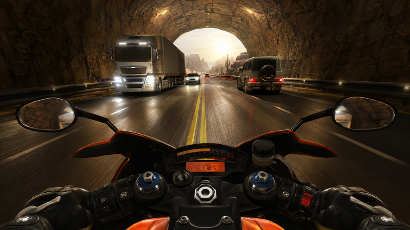 Tải Traffic Rider MOD APK (Vô Hạn Tiền, Full Xe) v2.11 Traffic Rider MOD APK lái mô tô trên cao tốc