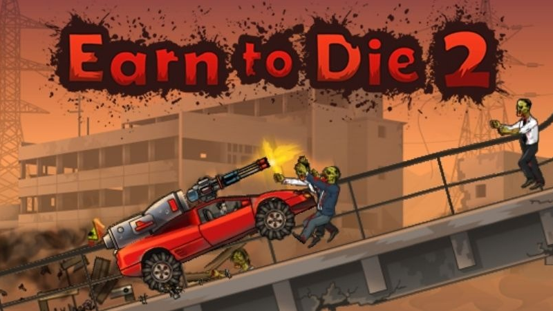 Tải Earn to Die 2 MOD APK (Vô Hạn Tiền) v1.4.58 Earn to Die 2 MOD APK với chiếc xe lao qua bầy zombie