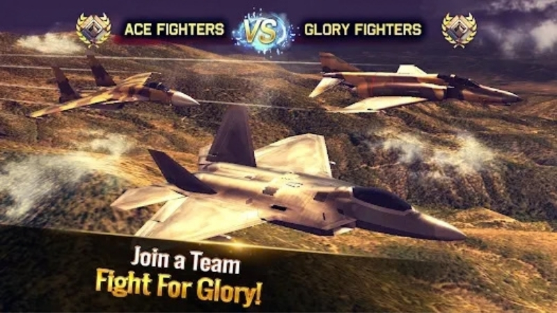Tải Hack Ace Fighter (Vô Hạn Tiền) v2.748 Gameplay Ace Fighter với chiến đấu cơ truy đuổi đối thủ trên bầu trời
