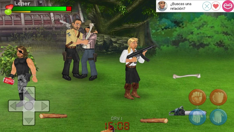 Tải Extra Lives MOD APK (Mở Khóa Nội Dung) v1.170.64 Nhân vật đối mặt với zombie trong Extra Lives MOD APK