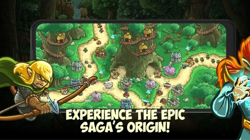 Tải Kingdom Rush Origins APK v6.5.04 Miễn Phí Cho Android Tháp cung thủ và pháp sư trong Kingdom Rush Origins