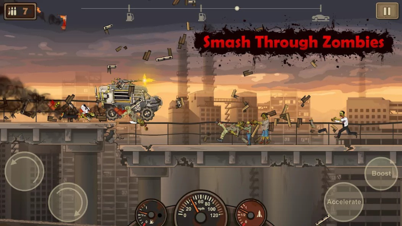 Tải Earn to Die 2 MOD APK (Vô Hạn Tiền) v1.4.58 Xe vượt chướng ngại tại đường hầm trong Earn to Die 2